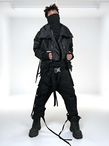 Zipper Layered Deconstructed Thick White Duck Down Jacket WN22004