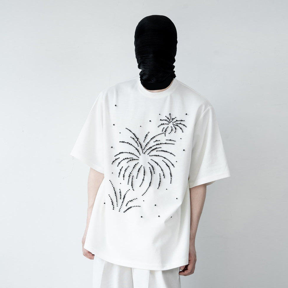 Firework Studs Design Short Sleeve T-Shirt WN23626