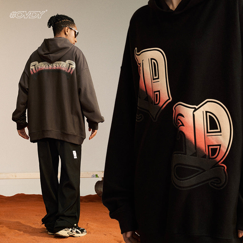 Gradient Print Heavyweight Hoodie WN12583