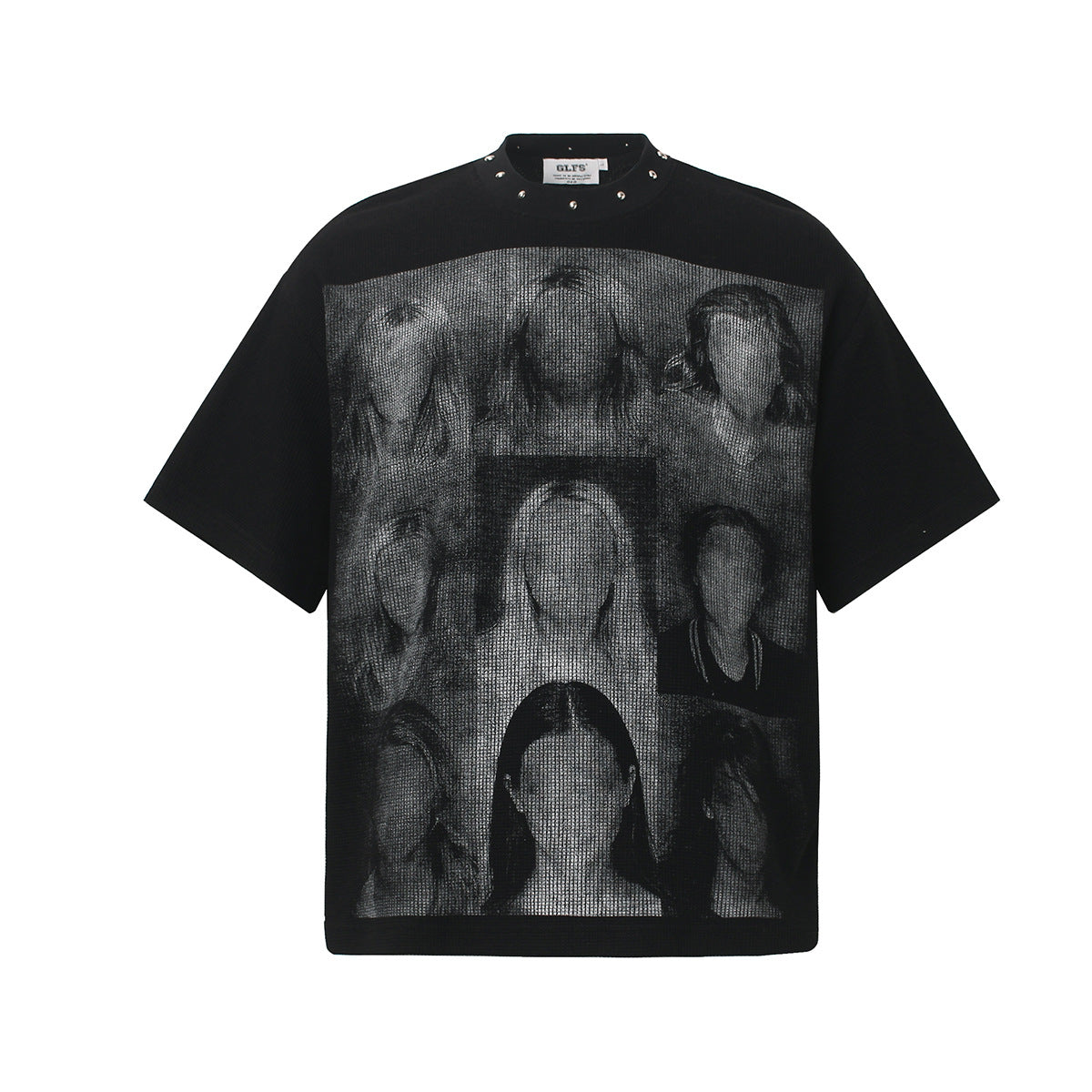 Portrait Studs Detail Short Sleeve T-Shirt WN25424