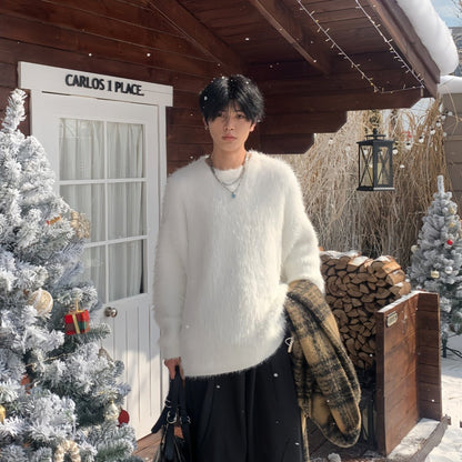 Soft Imitation Mink Oversize Knit Sweater WN19776