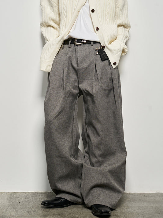 Pleated Draped Barrel Trousers WN22942