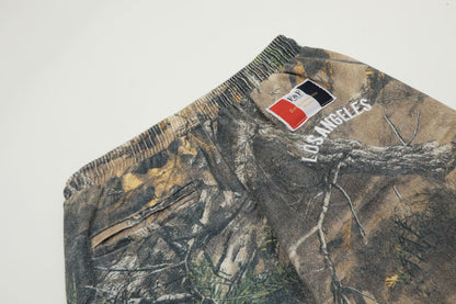 Camouflage Leaf Print Straight Pants WN11501