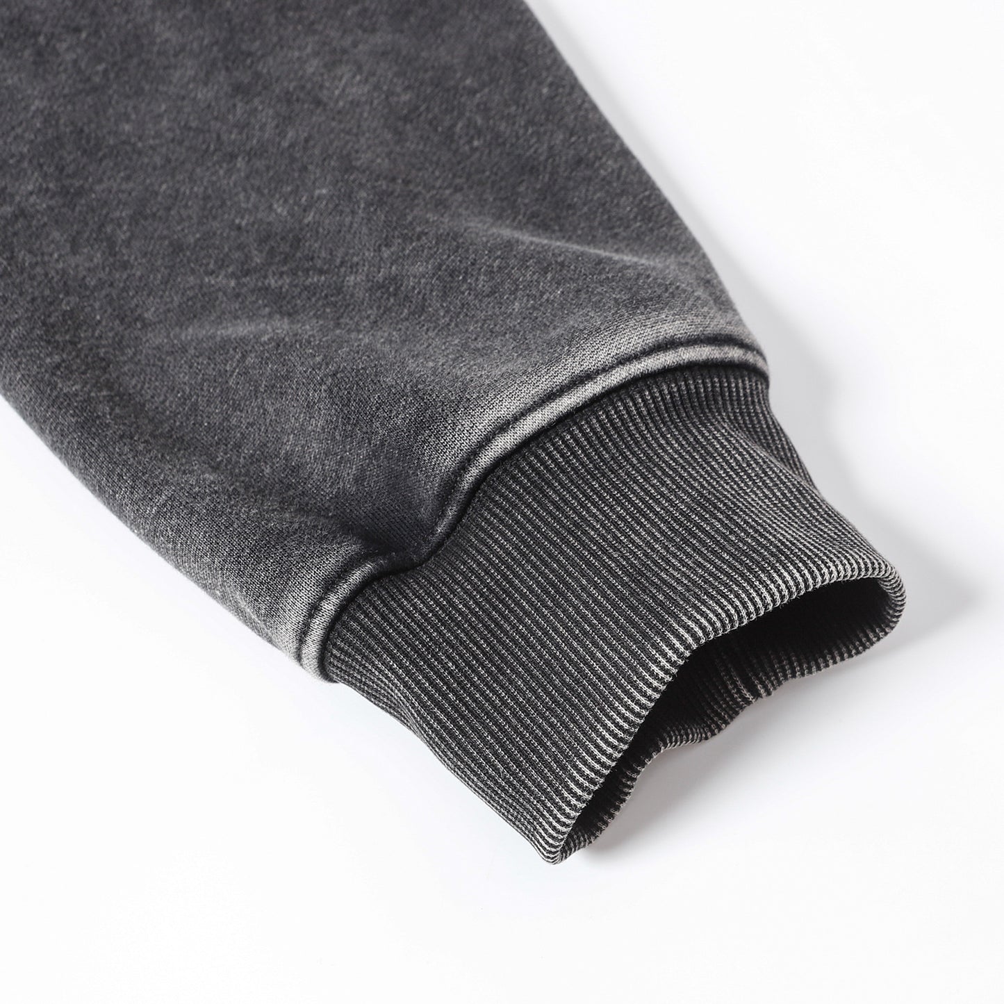 Washed Fleece-Lined Zipper Hoodie WN12652