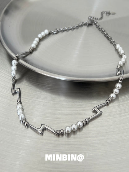 Irregular Lightning Pearl Necklace WN19210