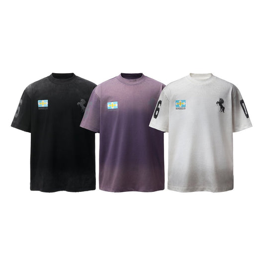 Washed Horse Graphic Print Short Sleeve T-Shirt WN26036