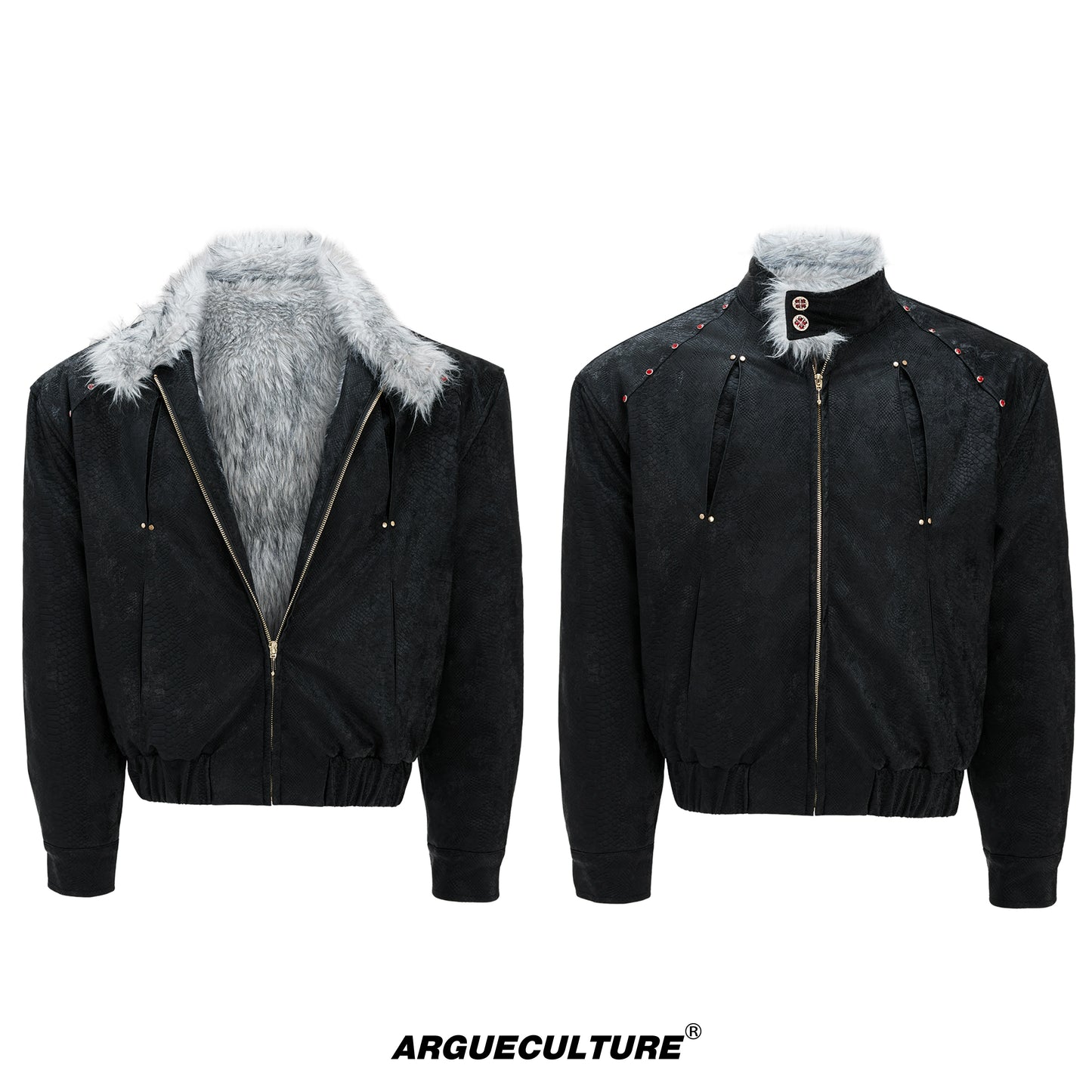 Fake Fur Collar Fleece Lining Heavyweight Puffer Jacket WN22596