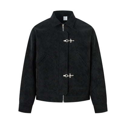 Suede Lobster-Clasp Short Jacket WN21398