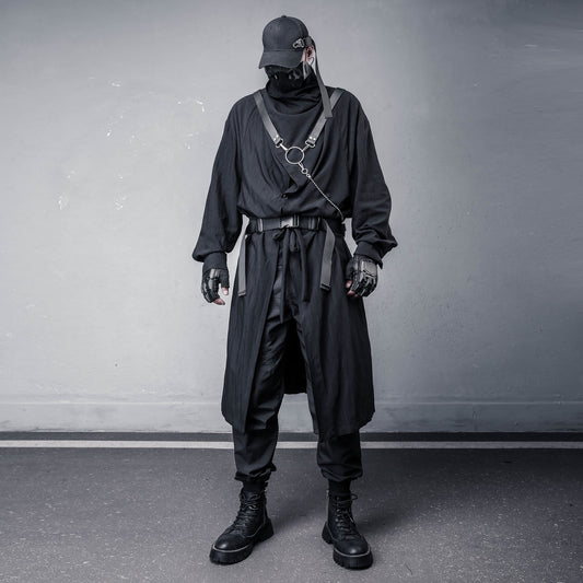 Draped Irregular Long Coat WN22562