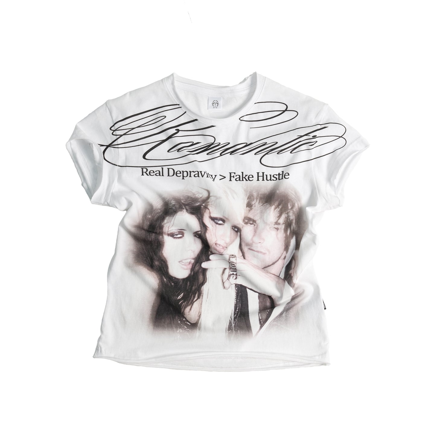 Portrait Letter Print Short Sleeve T-Shirt WN26606