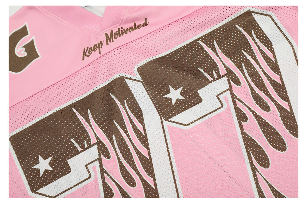 Sporty Flame Number Graphic Short Sleeve T-Shirt WN26464
