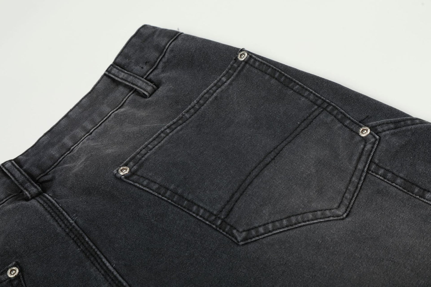 Washed Damage Wide Leg Denim Jeans WN26058