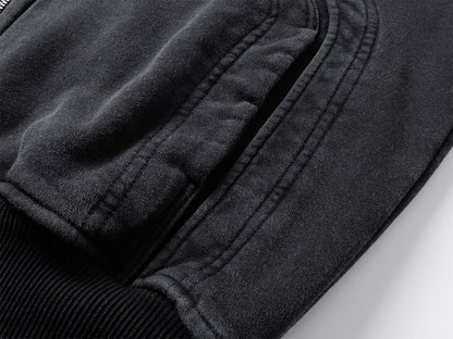 Heavyweight Wash Damage Zipper Hoodie WN25592