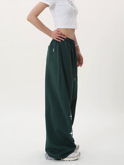 Graphic Print Wide Leg Sweatpants WN17194