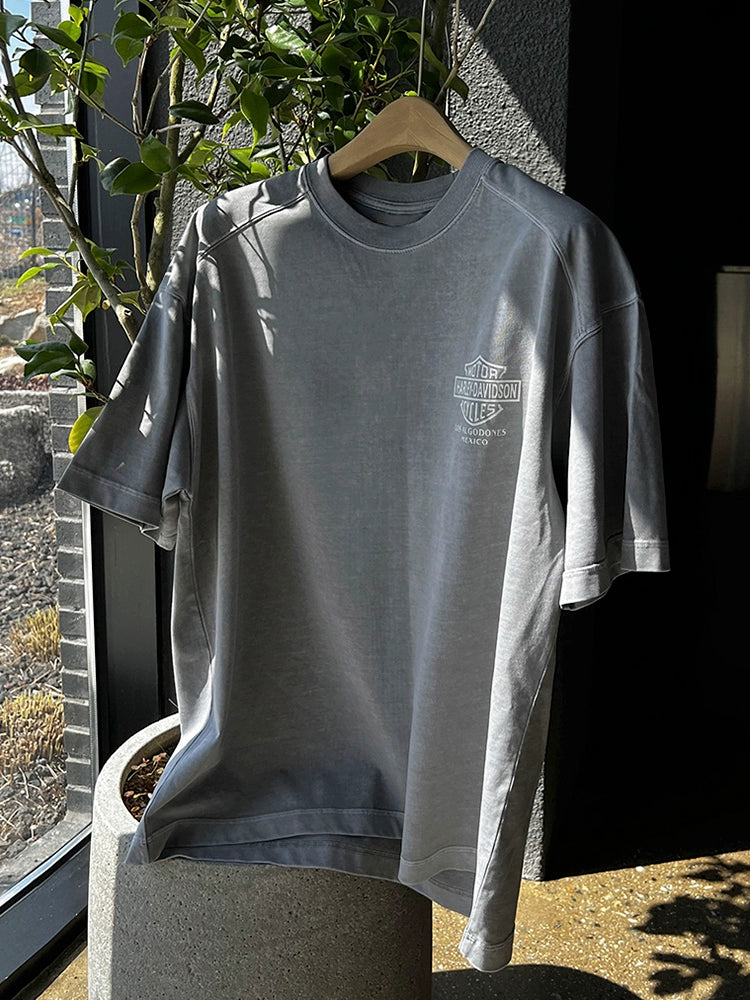 Letter Print Oversize Short Sleeve T-Shirt WN20305