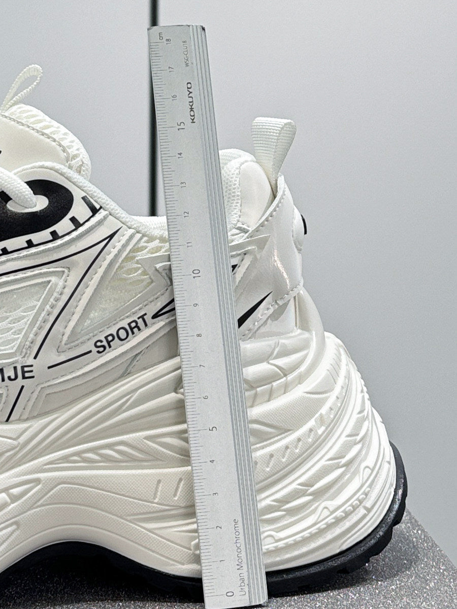 Mesh Panel Thick Sole Sneakers WN24655