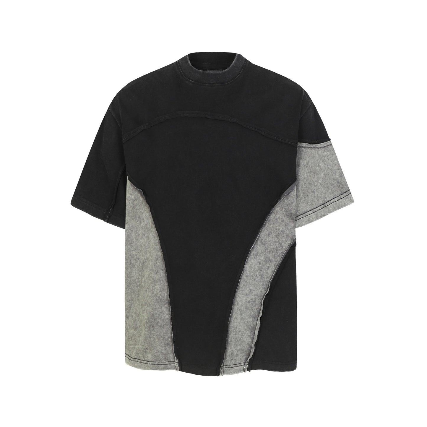 Cotton Wash Raw Edge Oversize Short Sleeve T-Shirt WN25576