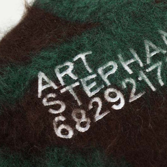 Camouflage Print Letter Embroidery Knit Sweater WN23576