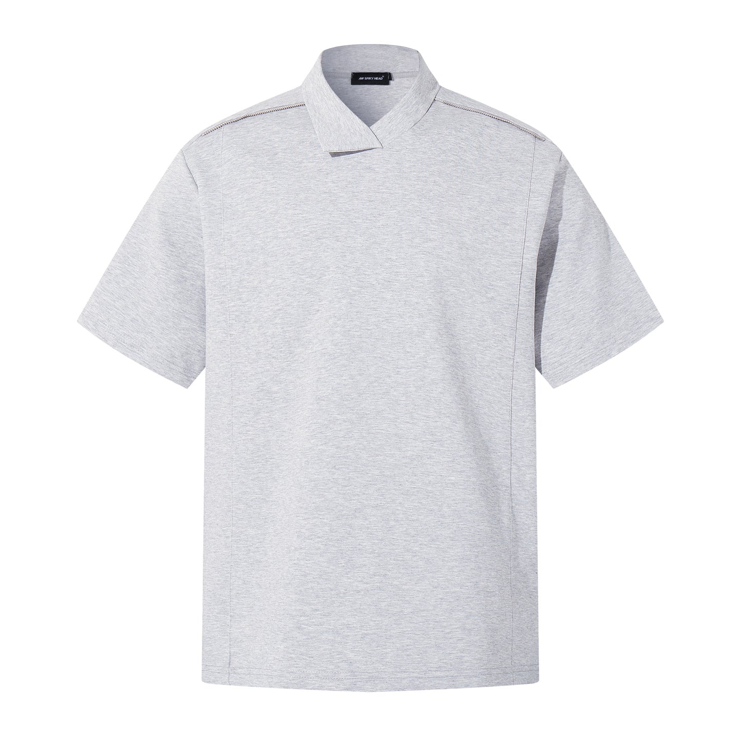 Zipper Design Heavyweight Short Sleeve T-Shirt WN26854