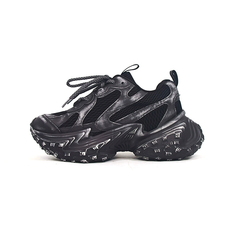 Washed Mesh Chunky Sole Dad Sneakers WN20790