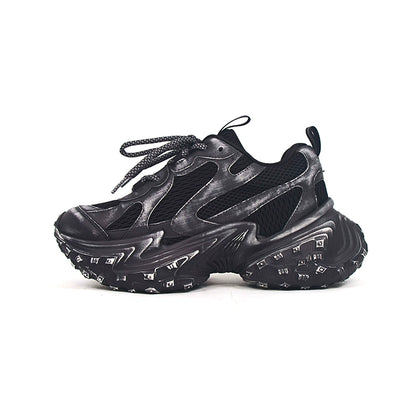 Washed Mesh Chunky Sole Dad Sneakers WN20790