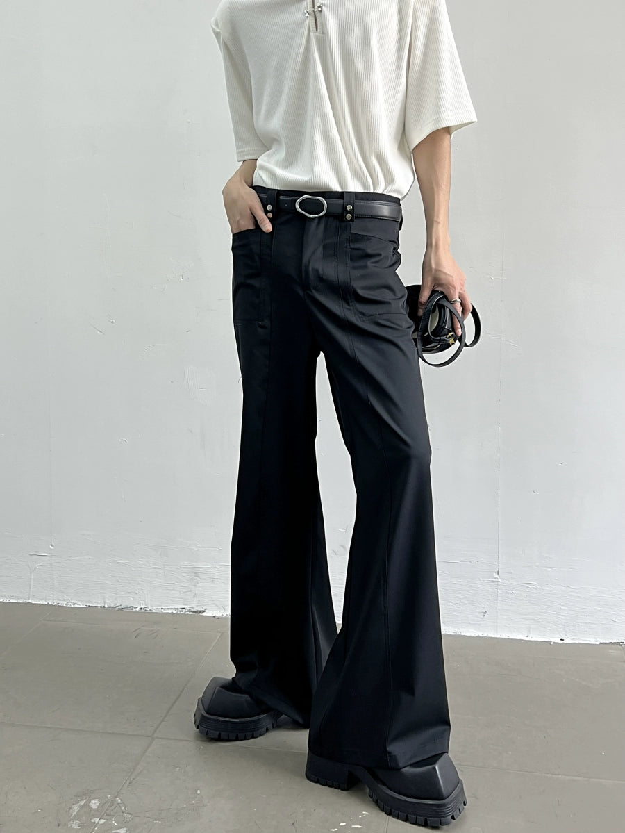 High Waist Flare Long Trousers WN7353