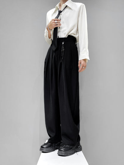 Curved Cut Wide Leg Trousers WN23953