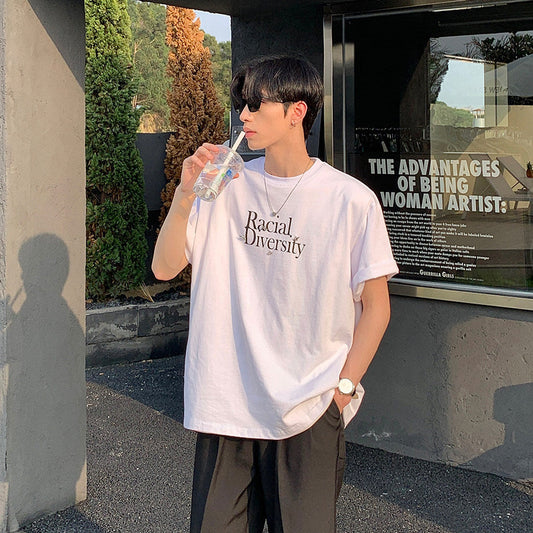 Letter Print Short Sleeve T-Shirt WN25029