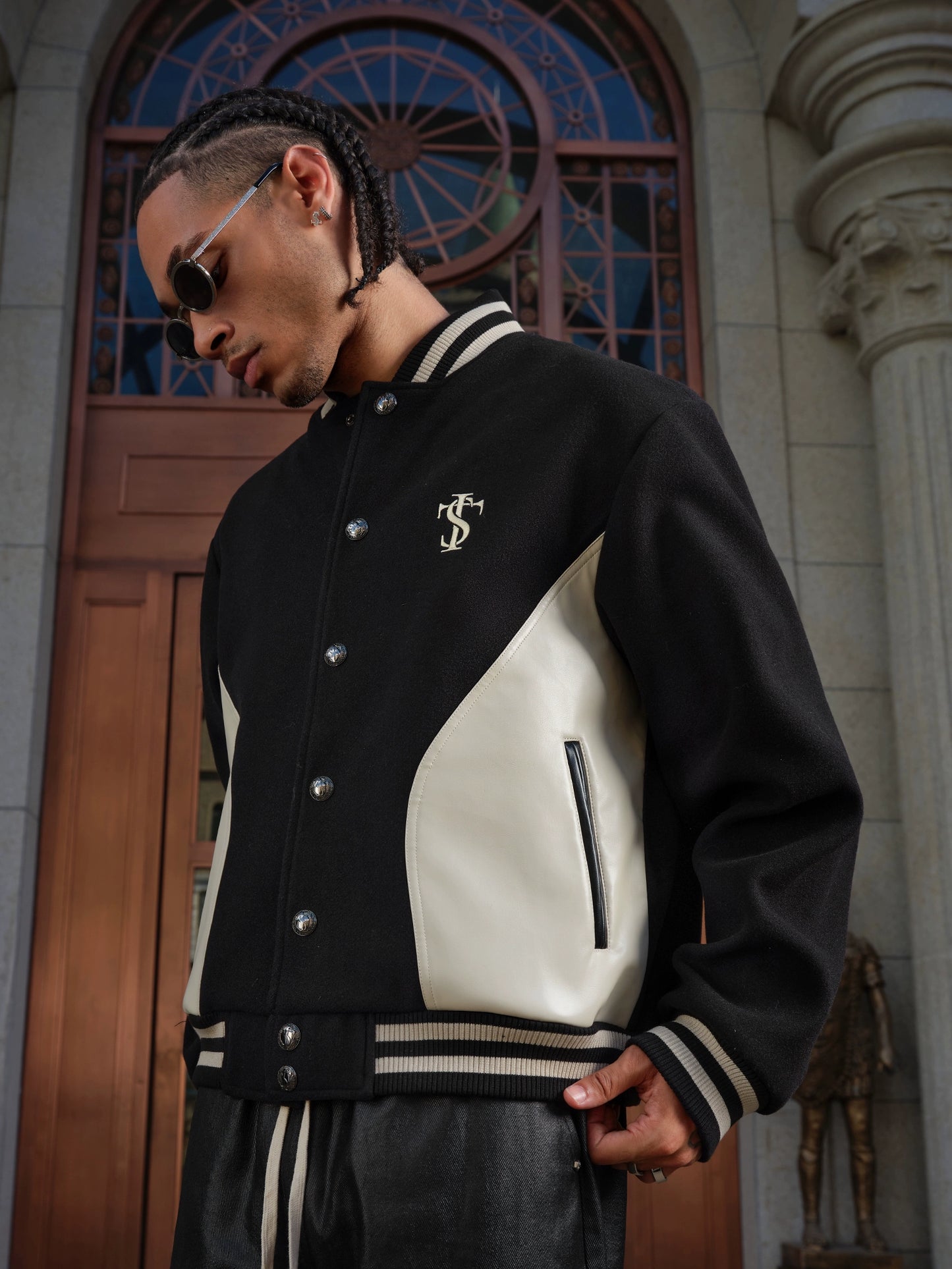 Cross Patch Baseball Jacket WN11990