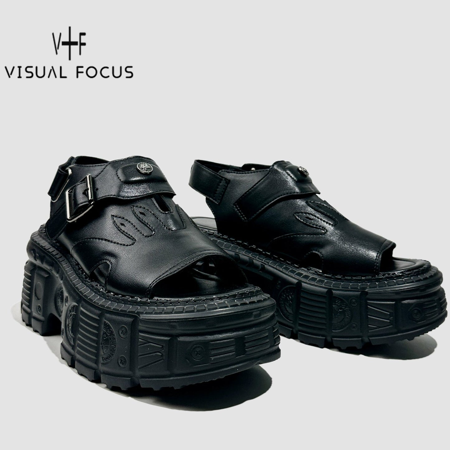 Punk Flame Chunky Sole Sandals WN20621