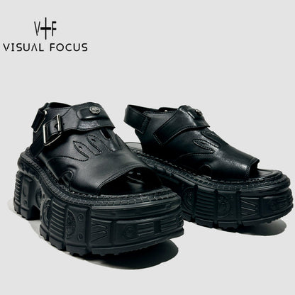 Punk Flame Chunky Sole Sandals WN20621