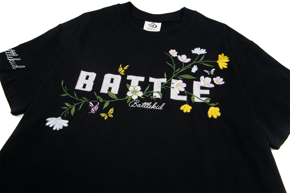 Floral Intricate Embroidery Short Sleeve T-Shirt WN26820