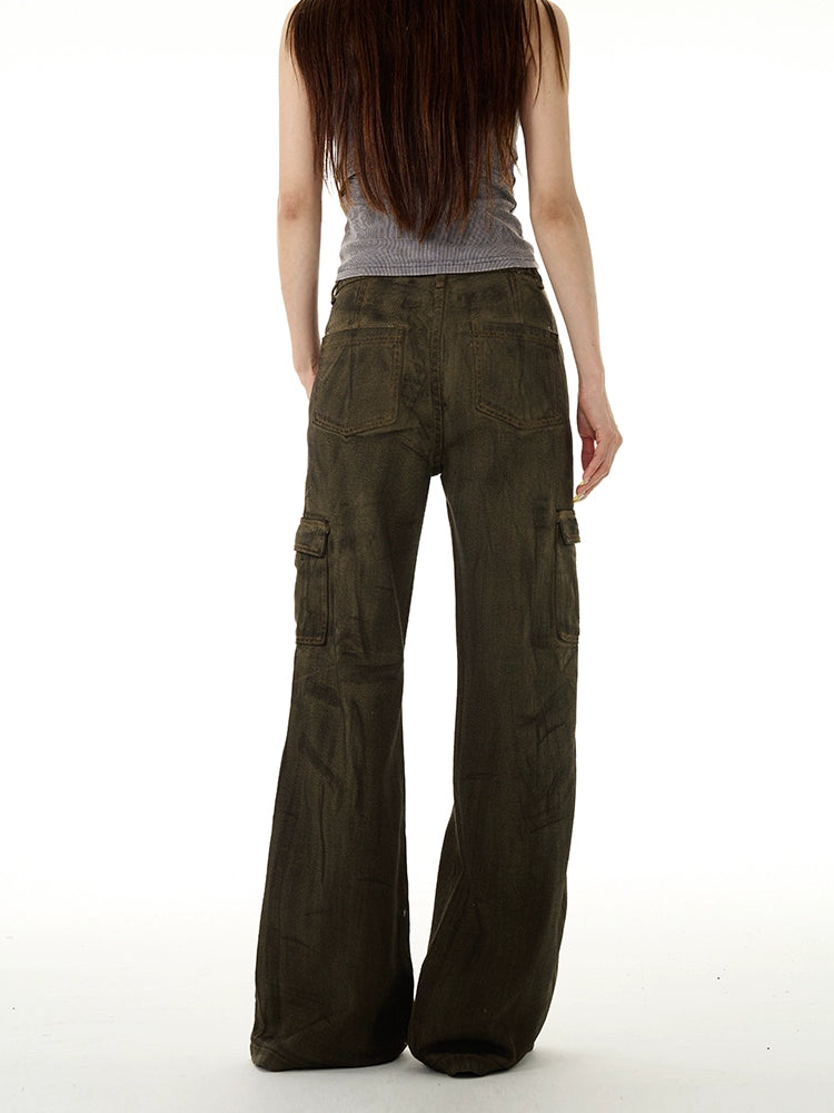 Multi Pocket Micro Flare Cargo Pants WN7667