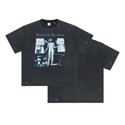 Digital Print Oversize Short Sleeve T-Shirt WN16251