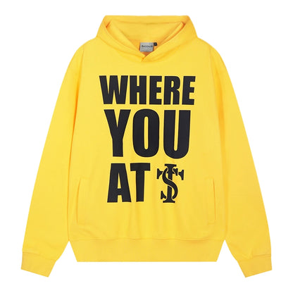 Letter Print Pullover Hoodie WN12033