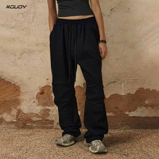 Embroidery Pleats Wide Leg Cargo Pants WN12565