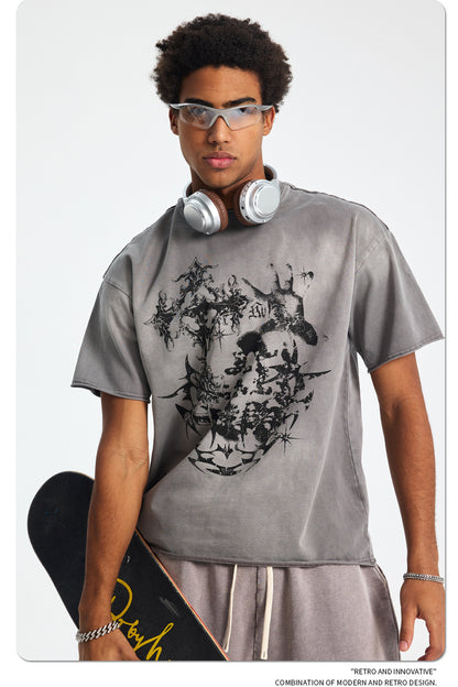 Graphic Print Oversize Short Sleeve T-Shirt WN16267