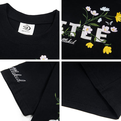 Floral Intricate Embroidery Short Sleeve T-Shirt WN26820