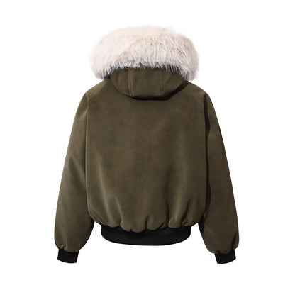 Fake Fur Collar Hooded Puffer Jacket WN28102