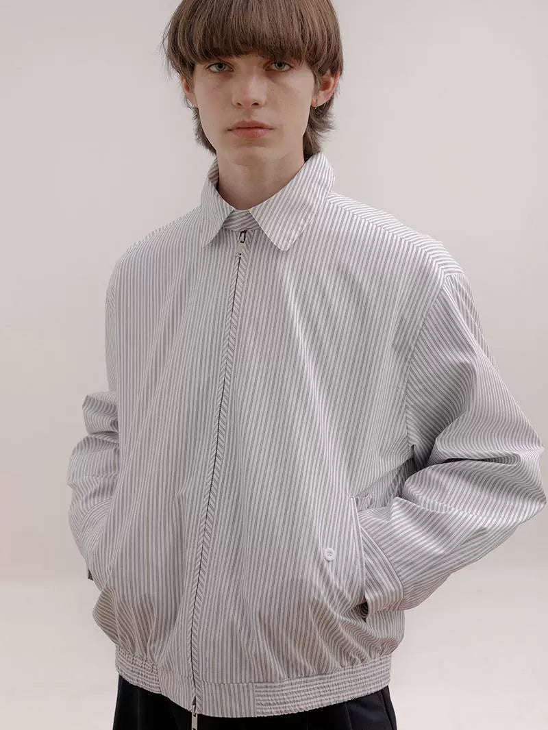 Stripe Design Zipper Jacket WN21647