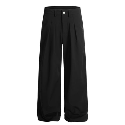 Pleats Plain Wide Leg Trousers WN21197