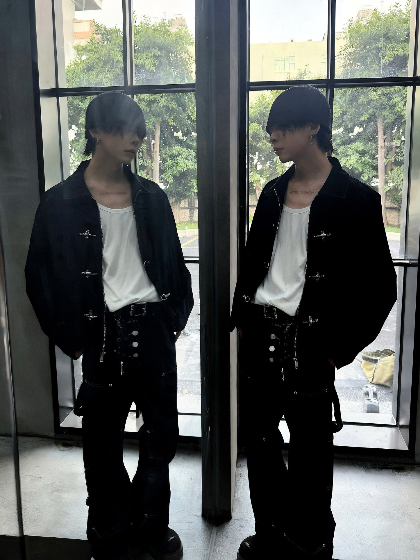 Toggle Closure Suede Short Jacket WN22955