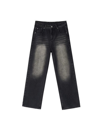 Gradient Washed Wide Leg Denim Jeans WN6728