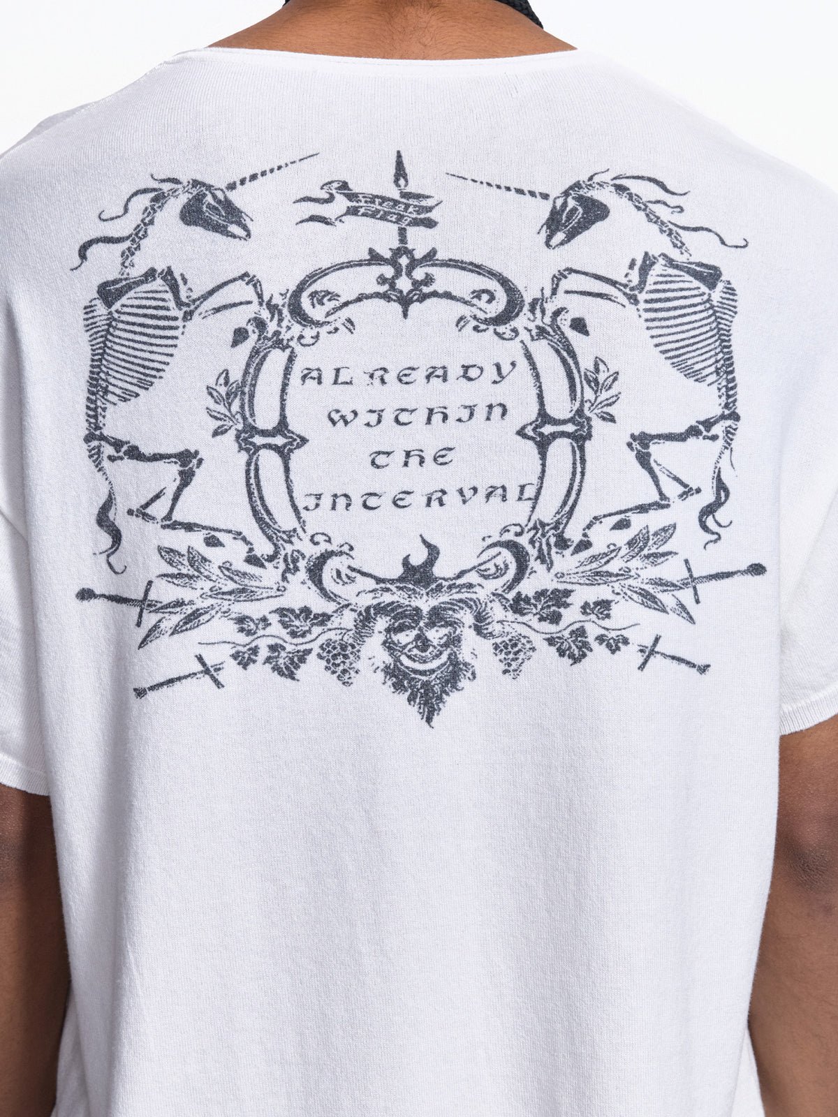 Cross Embroidery Washed Short Sleeve T-Shirt WN27445