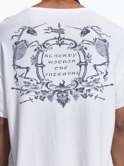 Cross Embroidery Washed Short Sleeve T-Shirt WN27445