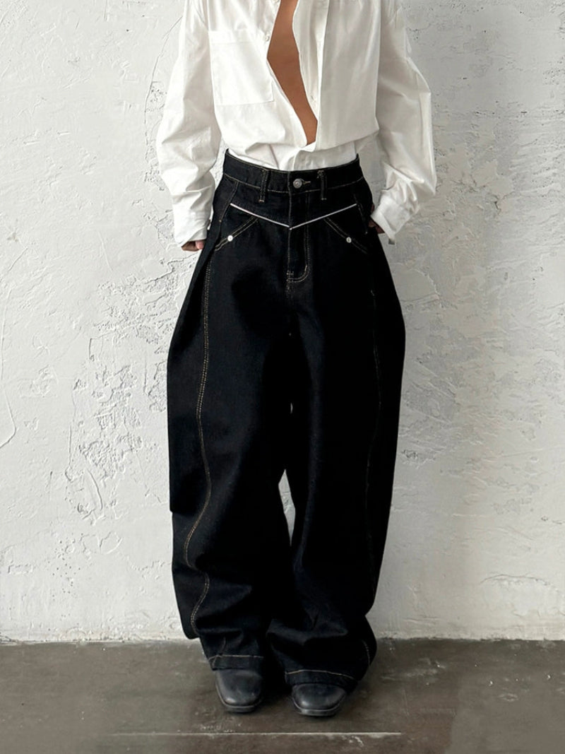 Wide Leg Denim Jeans WN19943