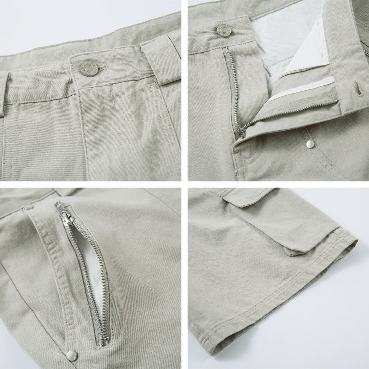 Multi-Pocket Wide Leg Cargo Half Pants WN26813