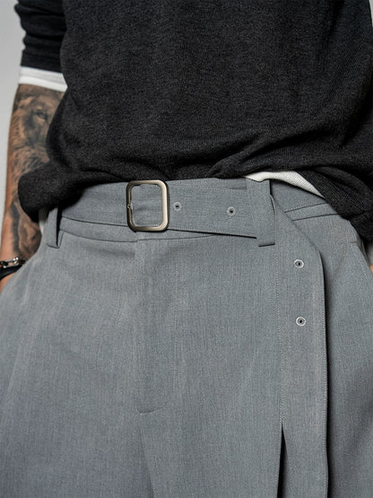 Inverted Pleats Wide Leg Trousers WN20876