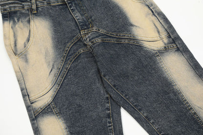 Graffiti Design Micro Flare Denim Jeans WN11058