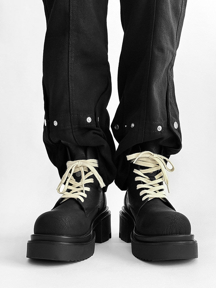Chunky Platform Lace-Up Wrap Boots WN24519